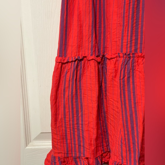 Universal Thread Woman's Dress Mini Sleeveless Red Stripe Pintuck Size XL - Picture 4 of 8